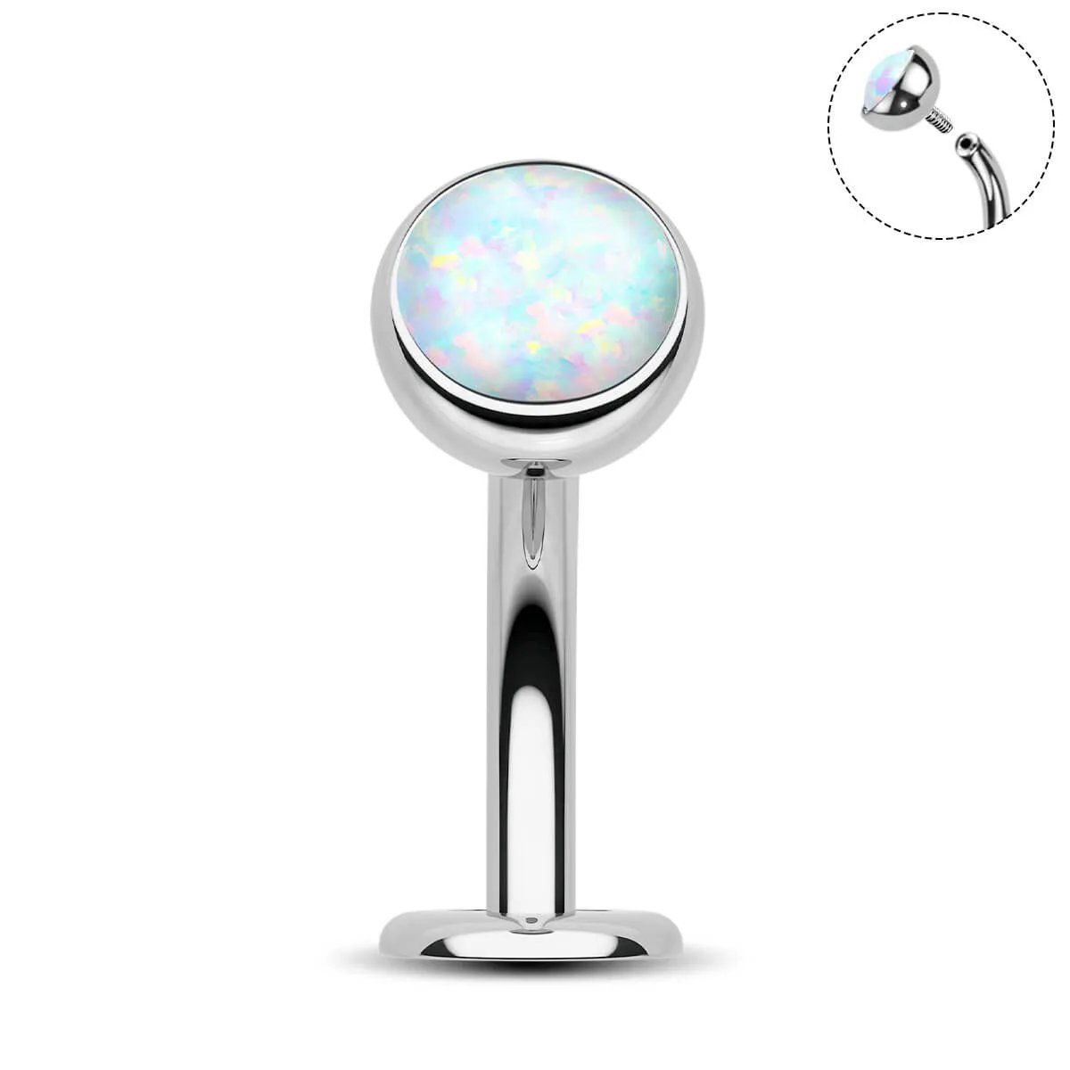 14G Titanium Internally Threaded Floating Belly Button Ring