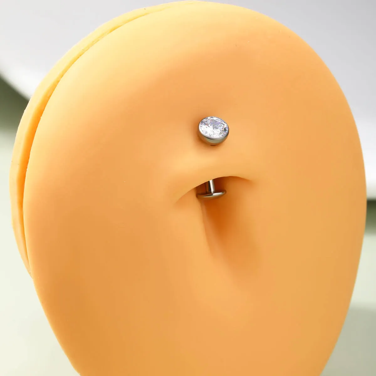 14G Titanium Internally Threaded Floating Belly Button Ring