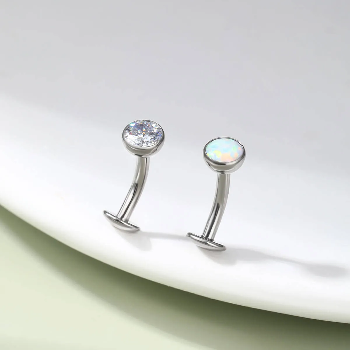 14G Titanium Internally Threaded Floating Belly Button Ring