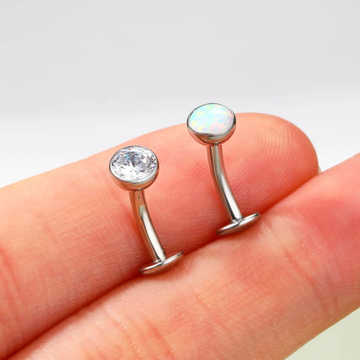 14G Titanium Internally Threaded Floating Belly Button Ring