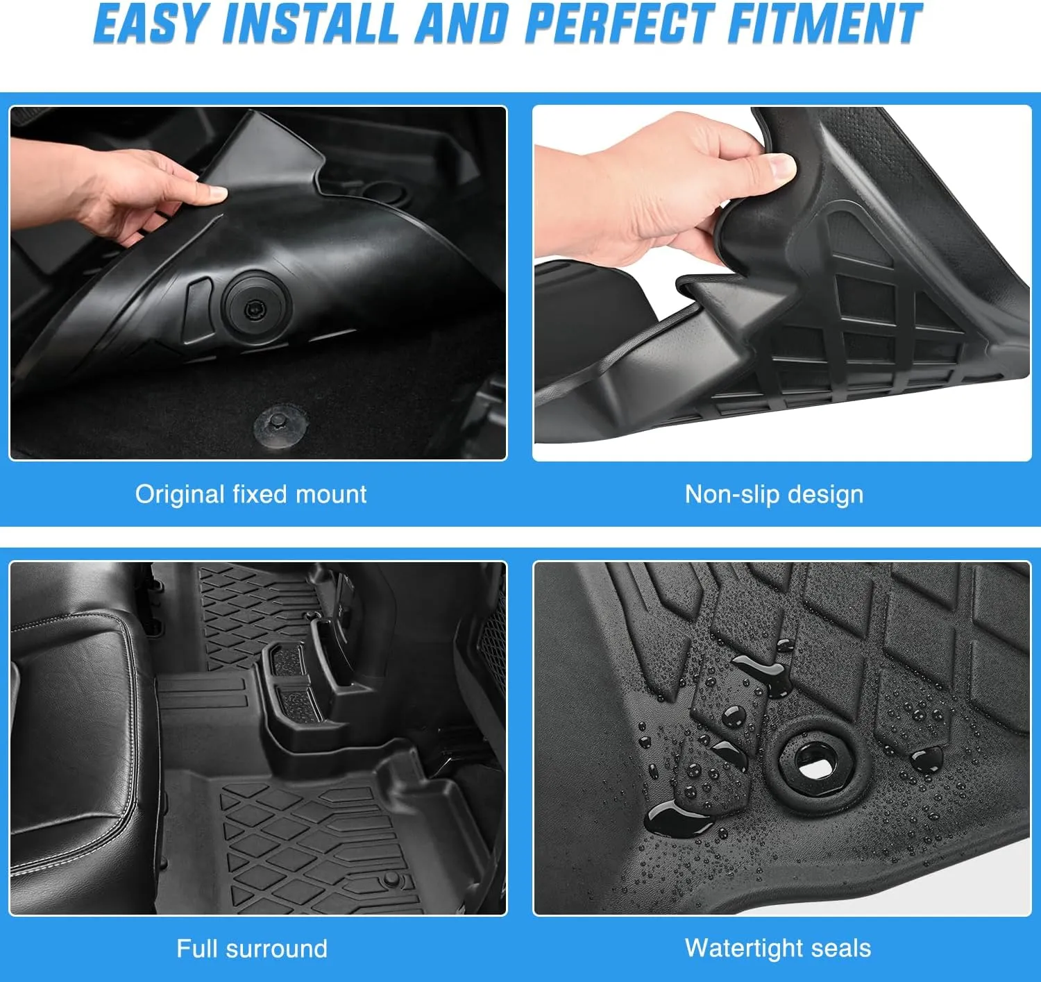 2022-2025 Toyota Tundra CrewMax Cab TPE Floor Mats