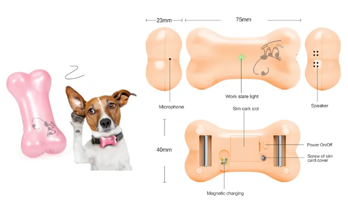 2G Smart GPS Pet Dog Tracker - Pink