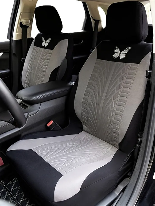 5 Seats Car Seat Cover Full Set Fully Surrounded Car Seat Cover  Car Interior Washable Breathable Comfortable Butterfly Pattern Embroidery Car Seat Cover