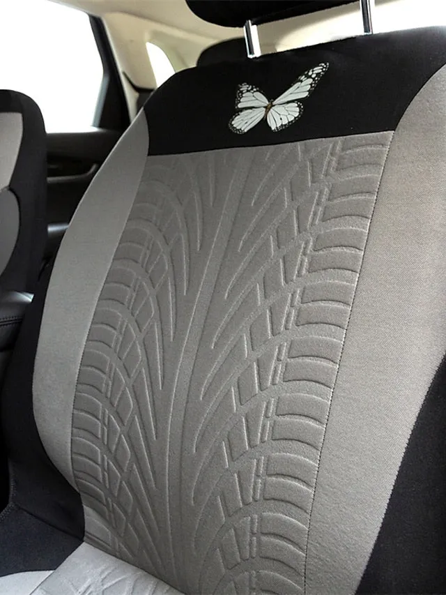 5 Seats Car Seat Cover Full Set Fully Surrounded Car Seat Cover  Car Interior Washable Breathable Comfortable Butterfly Pattern Embroidery Car Seat Cover