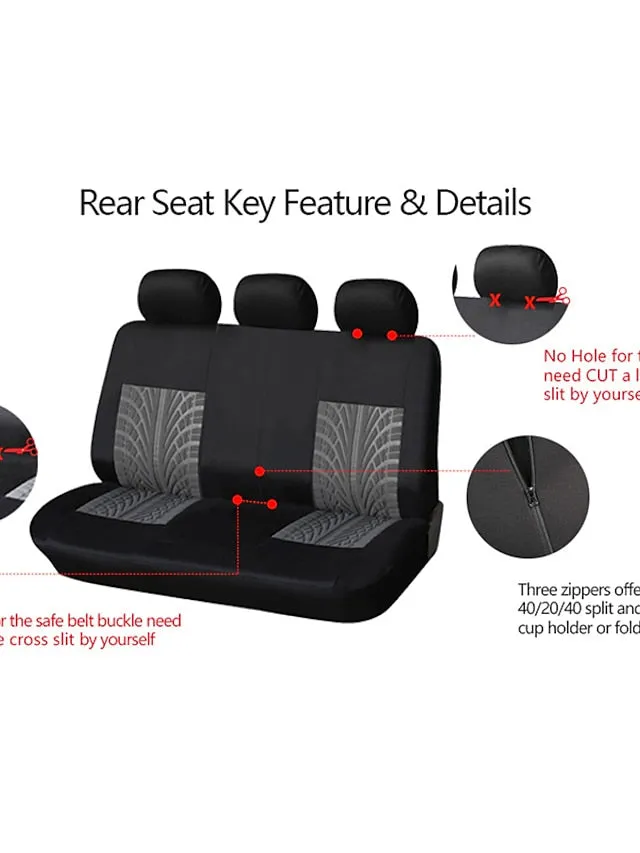 5 Seats Car Seat Cover Fully Surrounded StarFire Cloth Car Seat Cover 95% Universal Car Interior Washable Breathable Comfortable Car Seat Cover Black Gray Red Beige Blue Orange