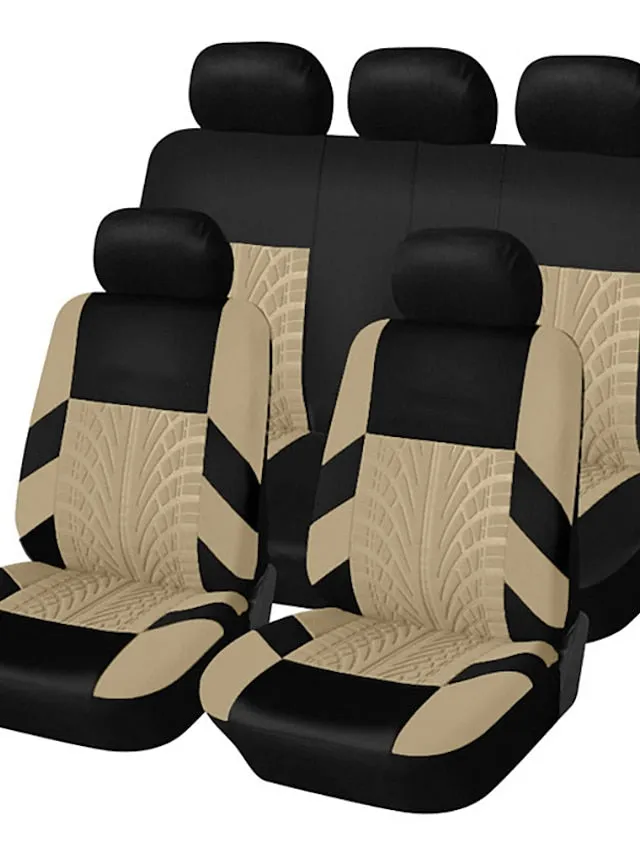5 Seats Car Seat Cover Fully Surrounded StarFire Cloth Car Seat Cover 95% Universal Car Interior Washable Breathable Comfortable Car Seat Cover Black Gray Red Beige Blue Orange