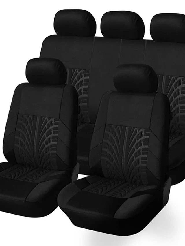 5 Seats Car Seat Cover Fully Surrounded StarFire Cloth Car Seat Cover 95% Universal Car Interior Washable Breathable Comfortable Car Seat Cover Black Gray Red Beige Blue Orange