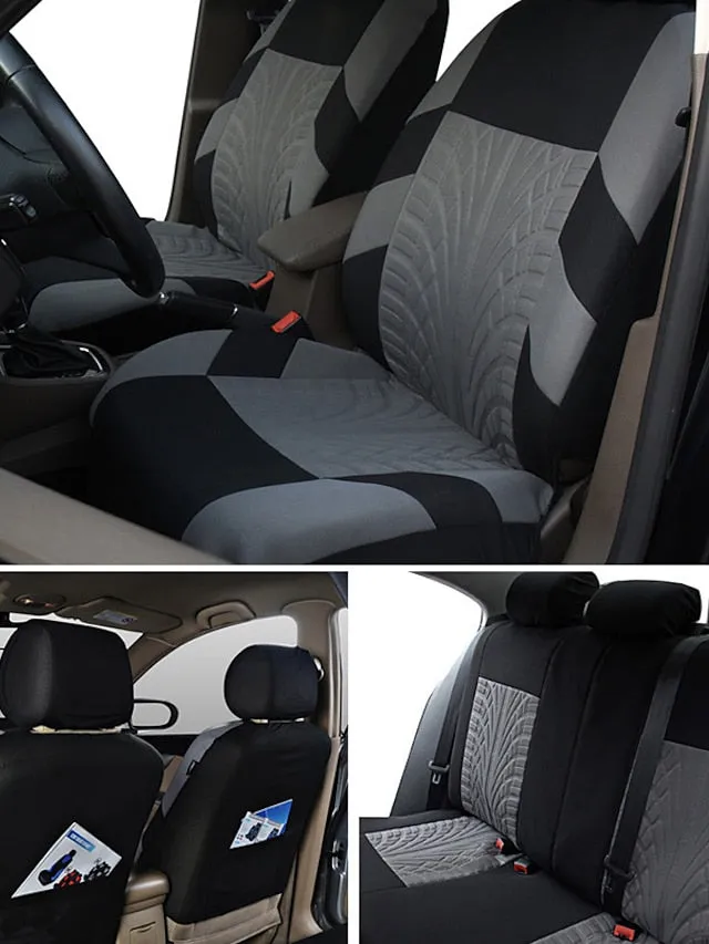 5 Seats Car Seat Cover Fully Surrounded StarFire Cloth Car Seat Cover 95% Universal Car Interior Washable Breathable Comfortable Car Seat Cover Black Gray Red Beige Blue Orange