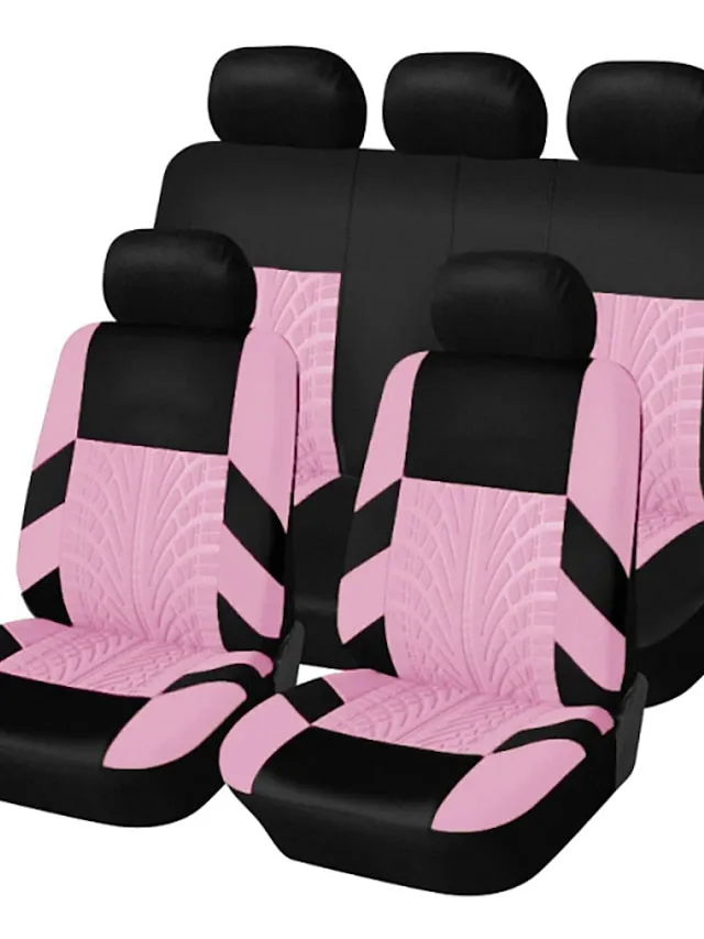 5 Seats Car Seat Cover Fully Surrounded StarFire Cloth Car Seat Cover 95% Universal Car Interior Washable Breathable Comfortable Car Seat Cover Black Gray Red Beige Blue Orange