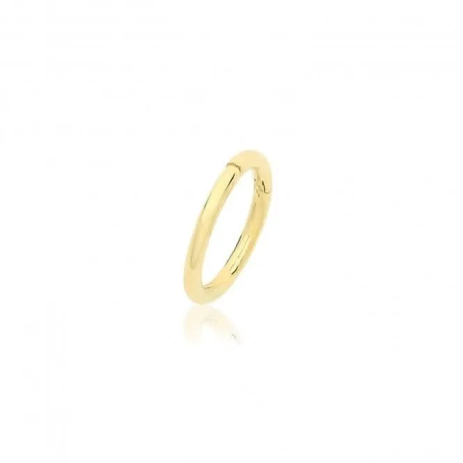 9ct Yellow Gold Seamless Oval Clicker Earring ES2014