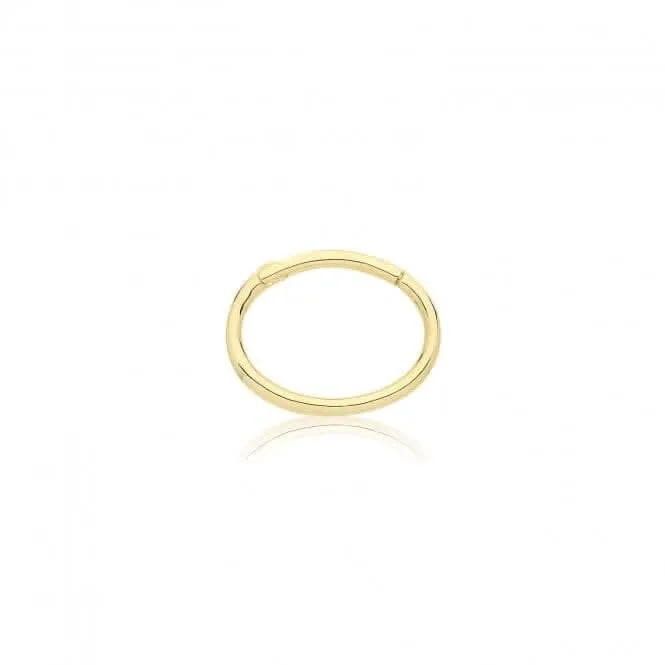9ct Yellow Gold Seamless Oval Clicker Earring ES2014