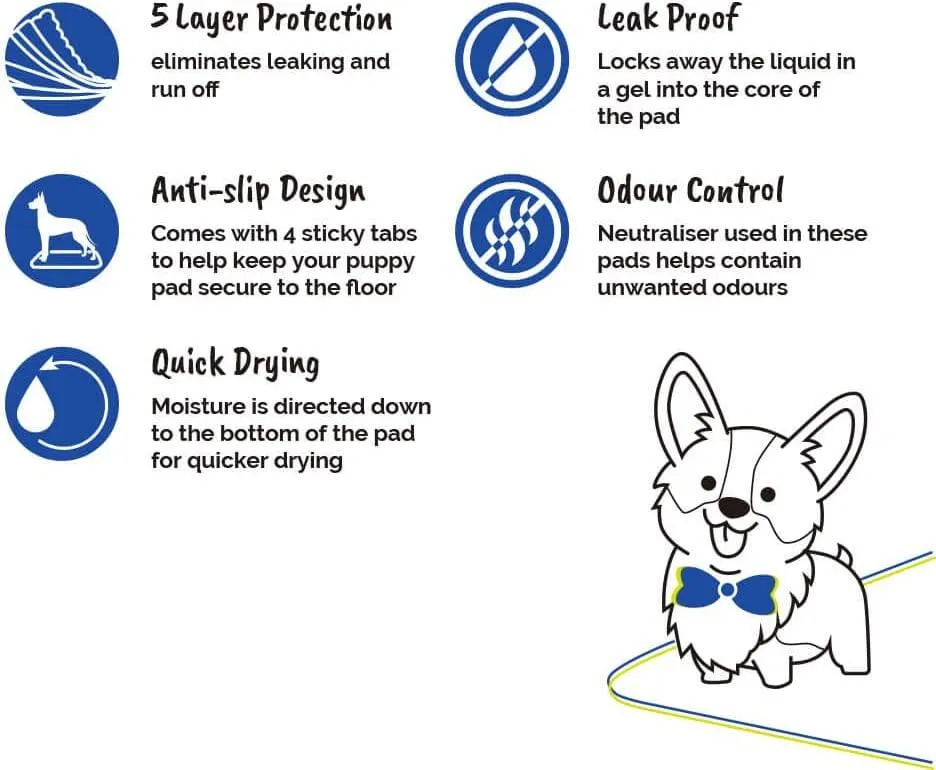 AllPetSolutions 25 x Medium Disposable Puppy Pads - 60 x 40cm