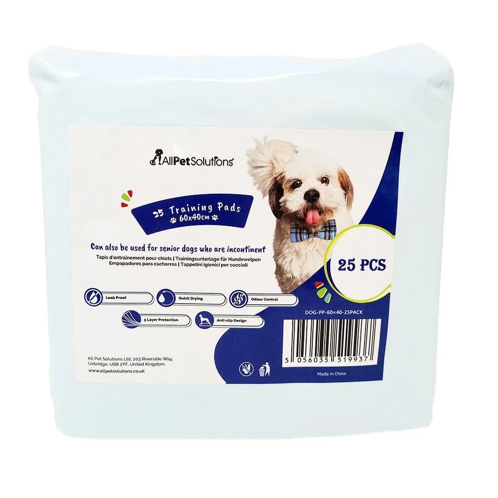 AllPetSolutions 25 x Medium Disposable Puppy Pads - 60 x 40cm