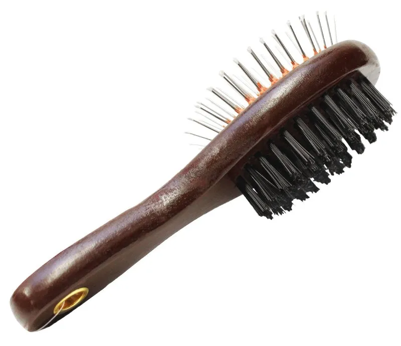 Aloe Care 00550 Pin and Bristle Brush, 2-in-1, Wood :CD: QUANTITY: 1
