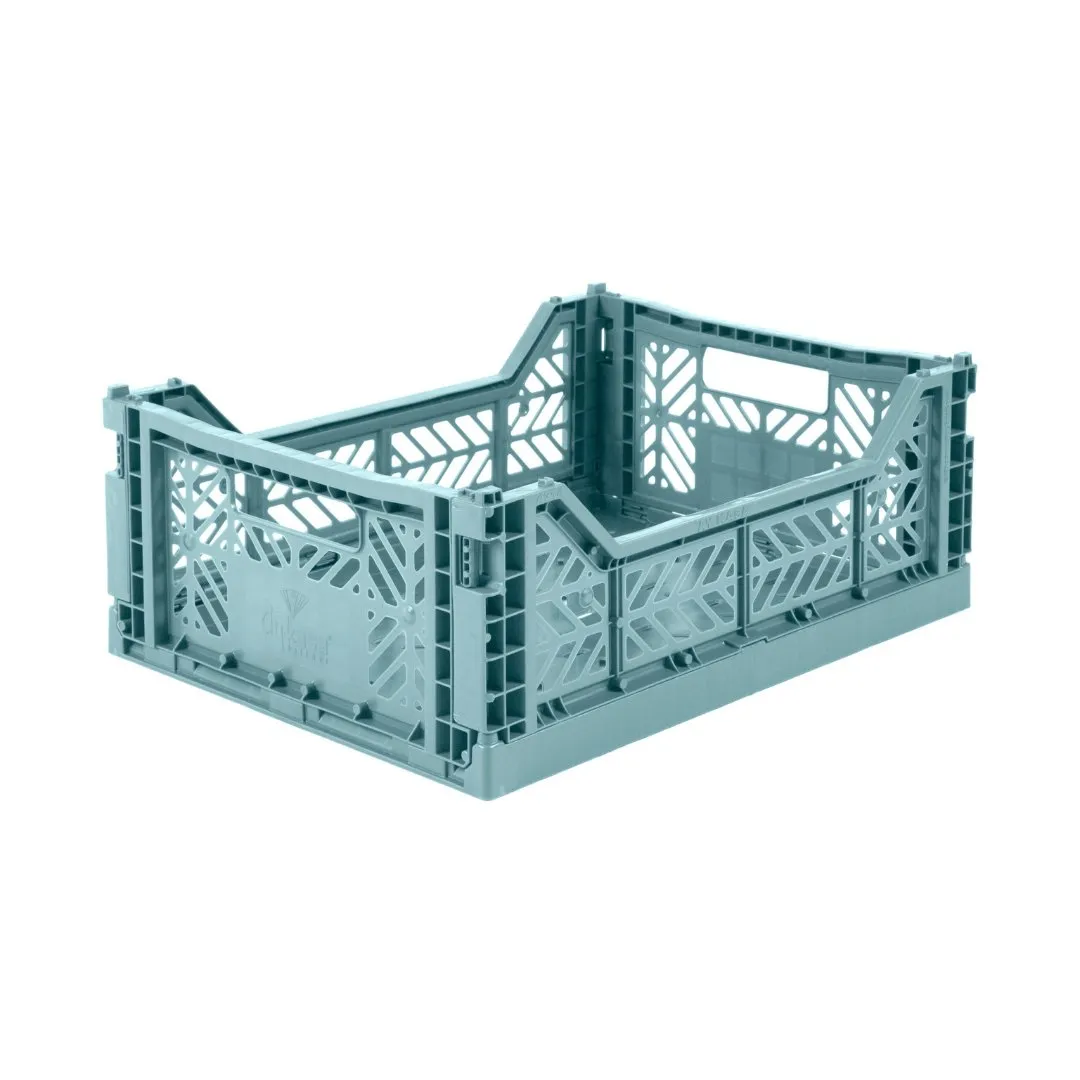 Aykasa - Medium Folding Storage Crate: Teal