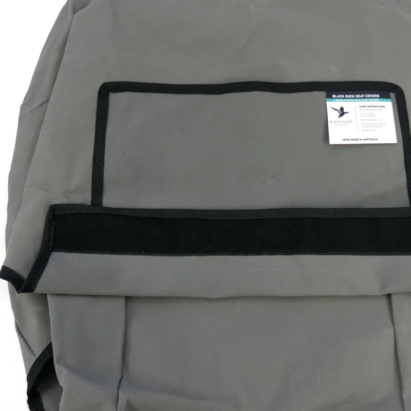 Black Duck Canvas Seat Covers Suits Scheel-Mann Touring All Years Grey