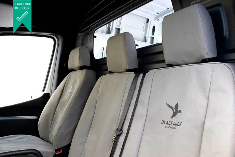 Black Duck Canvas Seat Covers Suits Scheel-Mann Touring All Years Grey