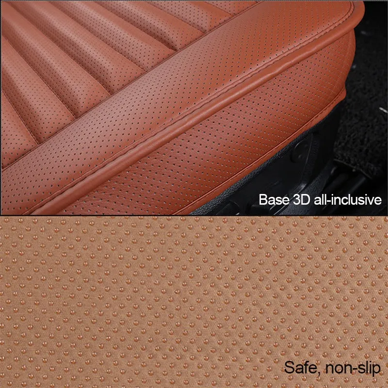 Car Seat Protector Pads Thick Leather Auto Cushion Covers Beige