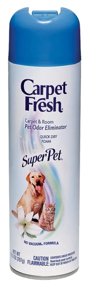 Carpet Fresh 280129 Deodorizers, Pleasant, 10.5 oz Aerosol Can, Foam, Clear :EA: QUANTITY: 1