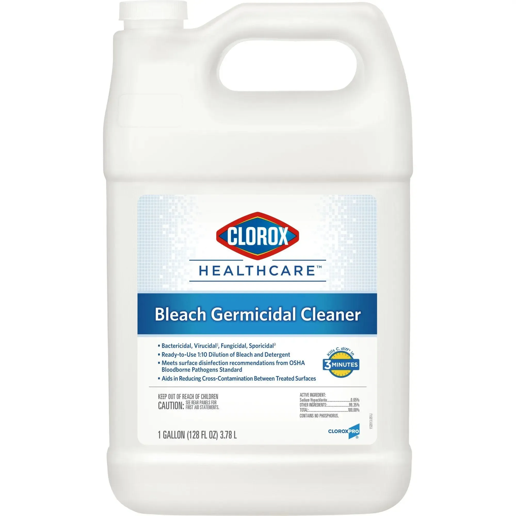 Clorox® Healthcare® Bleach Germicidal Cleaner, 1 gal Jug