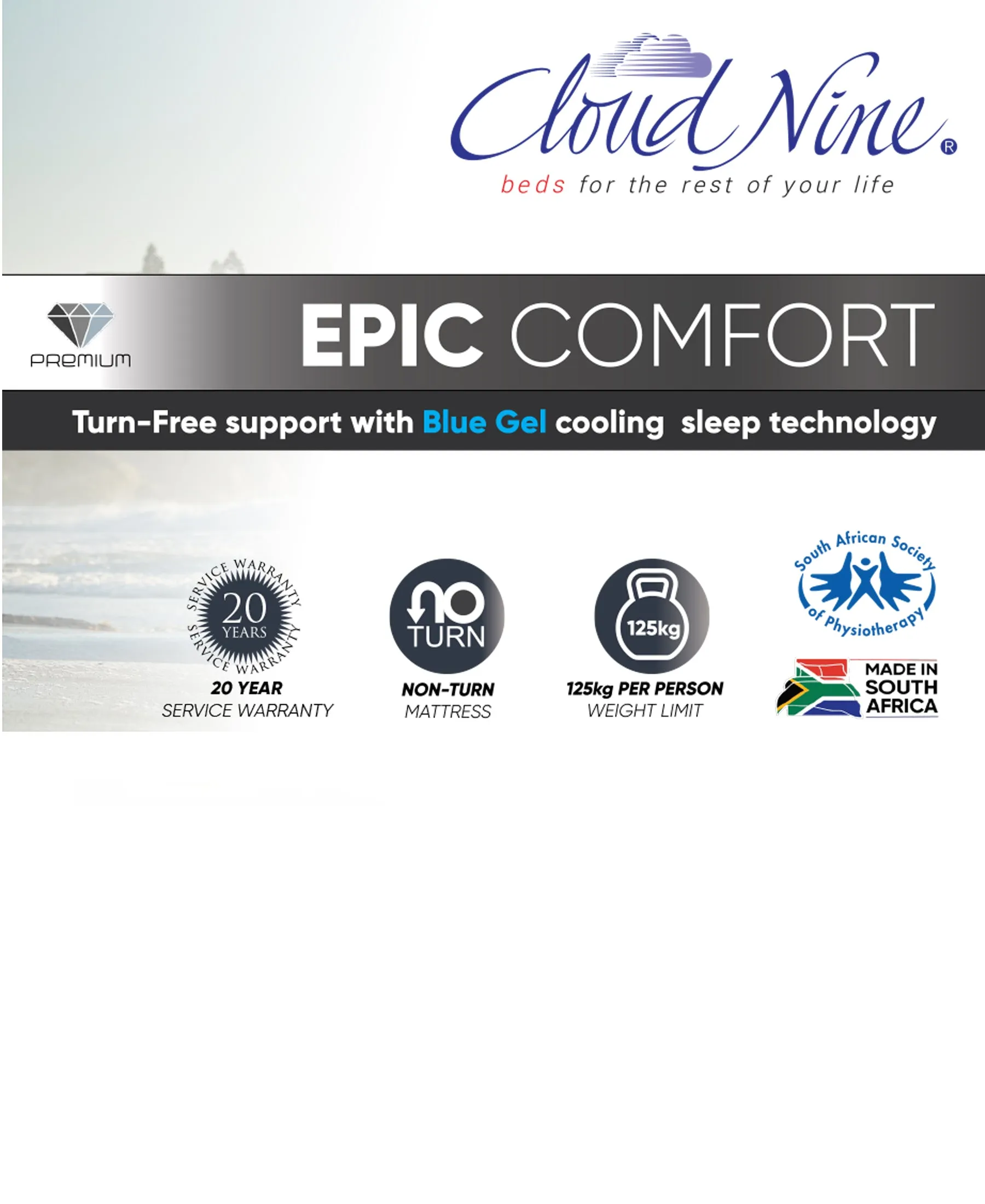 Cloud Nine Epic Comfort Queen Bed