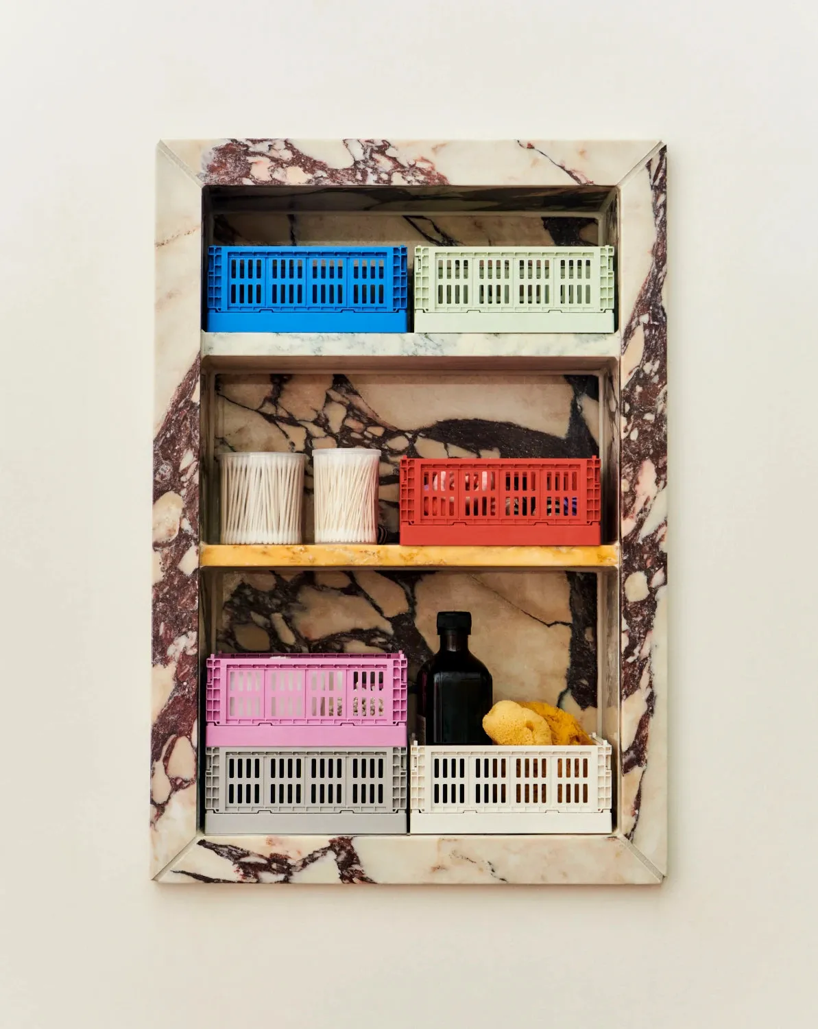 Colour Crate - Collapsible | Mini - Set of 2 | 100% Recycled Plastic | by HAY