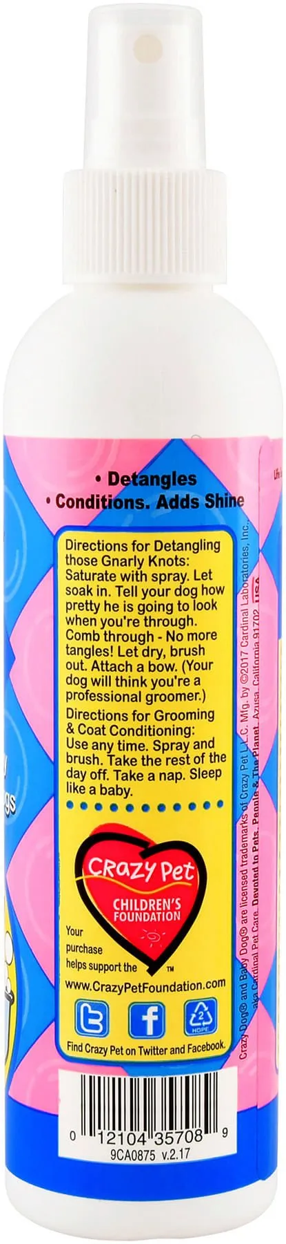 Crazy Dog Baby Dog Grooming Spray, 8 oz
