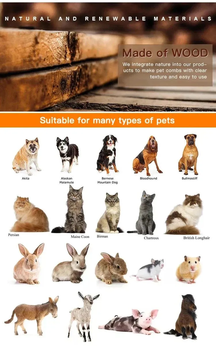 Customizable Luxury Pet Dematting Comb