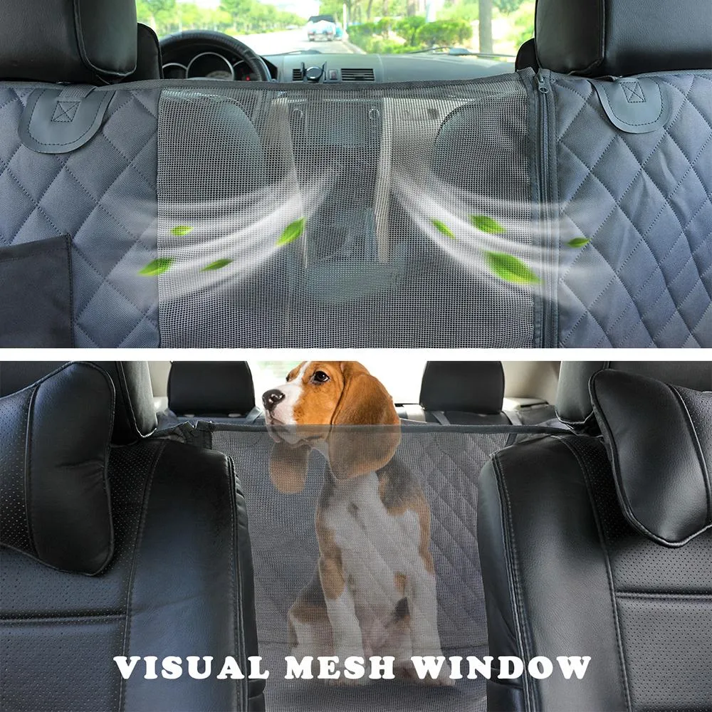 Dog Car Hammock with Mesh Window - 100% Waterproof - Anti-slip
