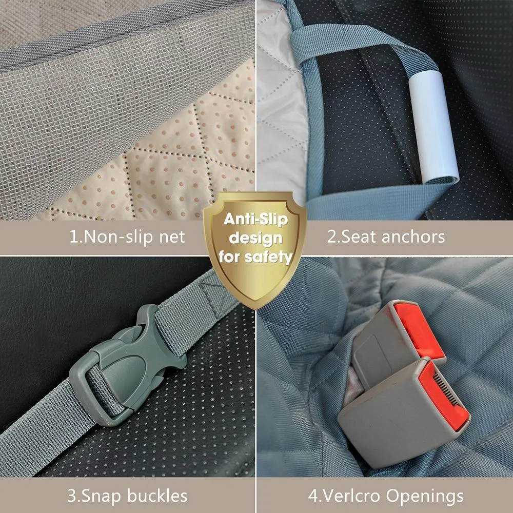 Dog Car Hammock with Mesh Window - 100% Waterproof - Anti-slip