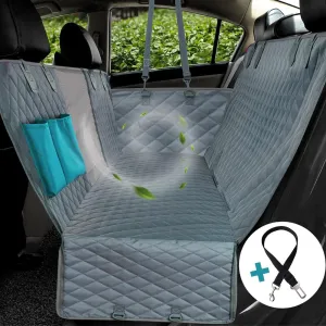 Dog Car Hammock with Mesh Window - 100% Waterproof - Anti-slip