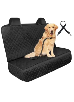 fidozen Waterproof Dog Car Seat Cover with Belt for Back Seat - Washable Pet Protector Accessories for Cars, Trucks, SUVs, and Bench Seats - Auto Backseat Hammock for Small & Large Dogs