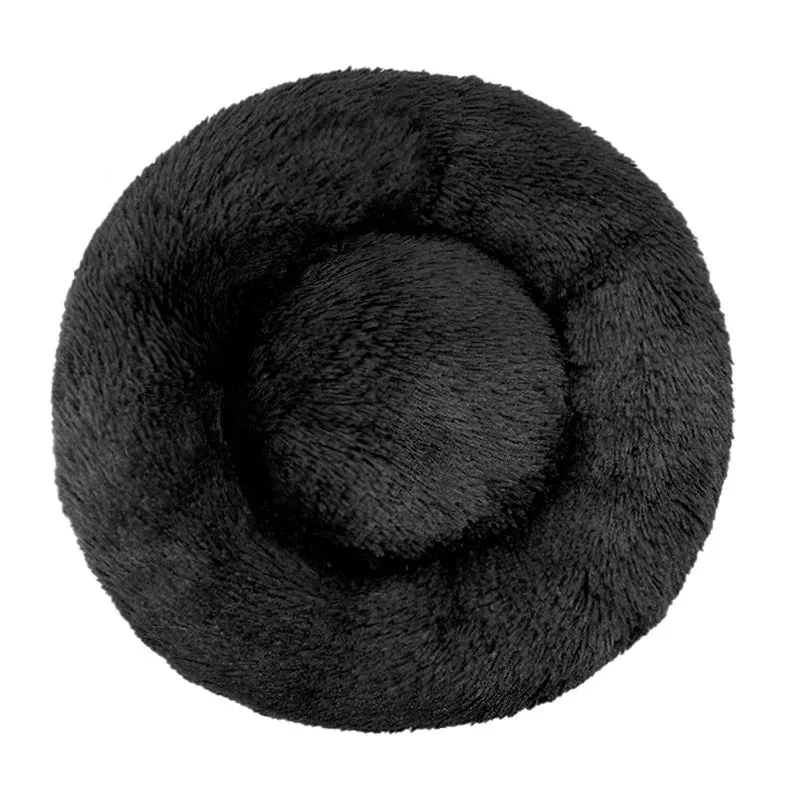 Fluffy Round Pet Bed – Super Soft Plush Nest for Dogs and Cats (50-70cm)