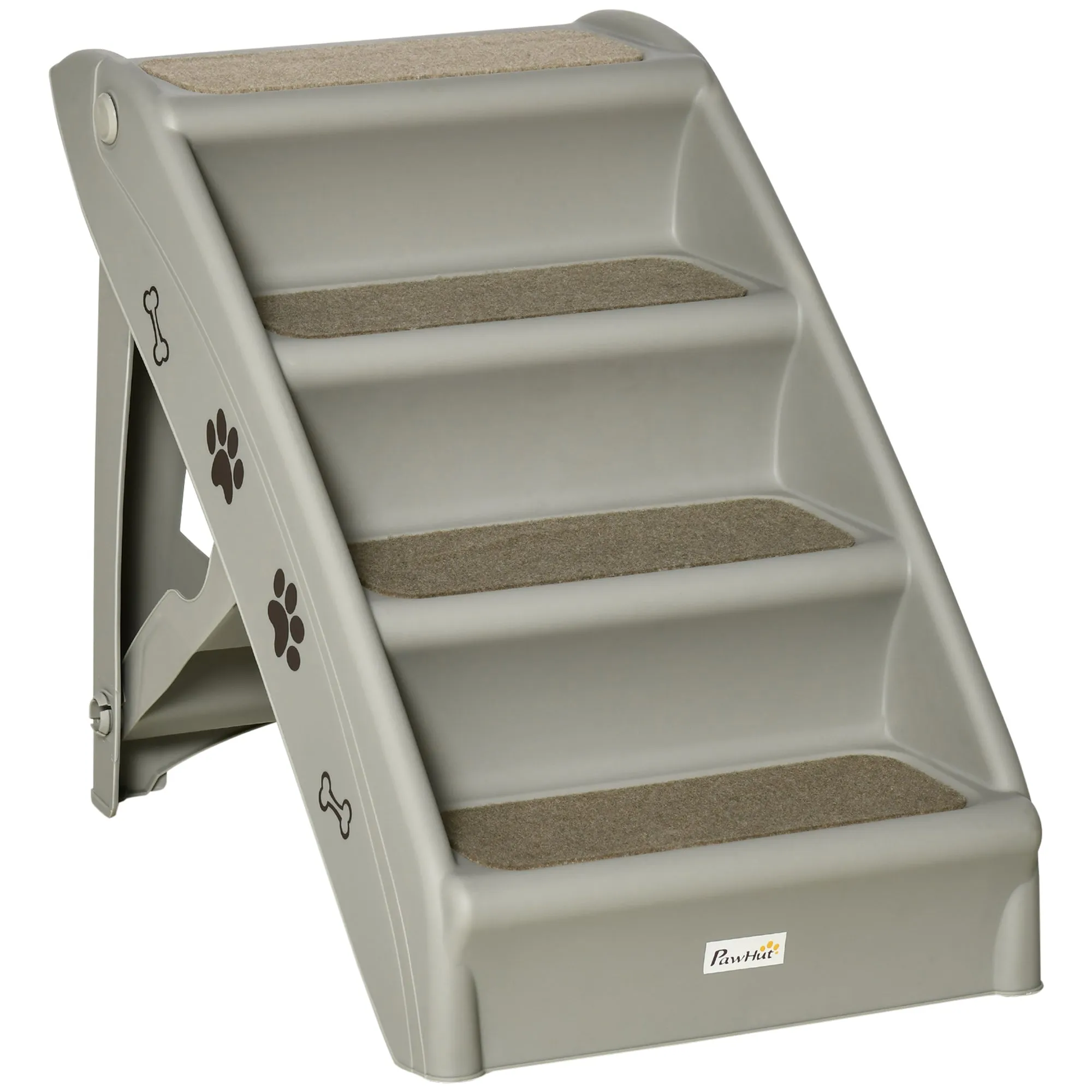 Foldable Pet Stairs for Cats, 62cm - Grey