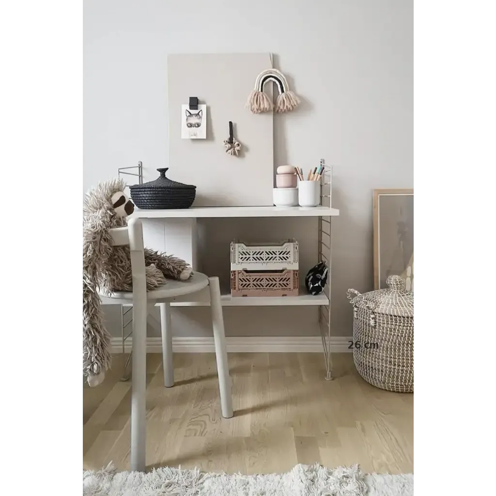 Foldable Storage Bins, Plastic Crate for Storage, Collapsible Crate, Utility Stackable Box Small Warm Taupe