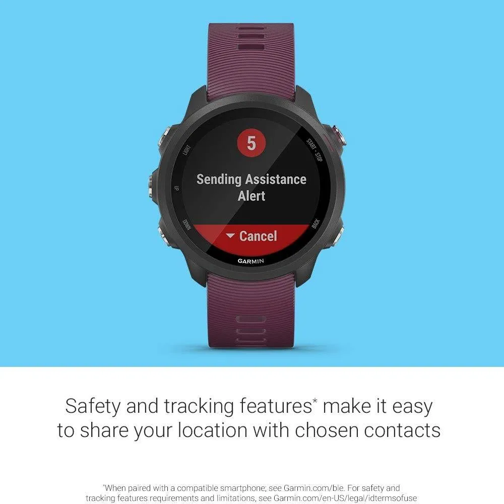 Garmin Forerunner 245 Berry Band GPS Running Advanced Dynamics Smart Watch - 010-02120-01