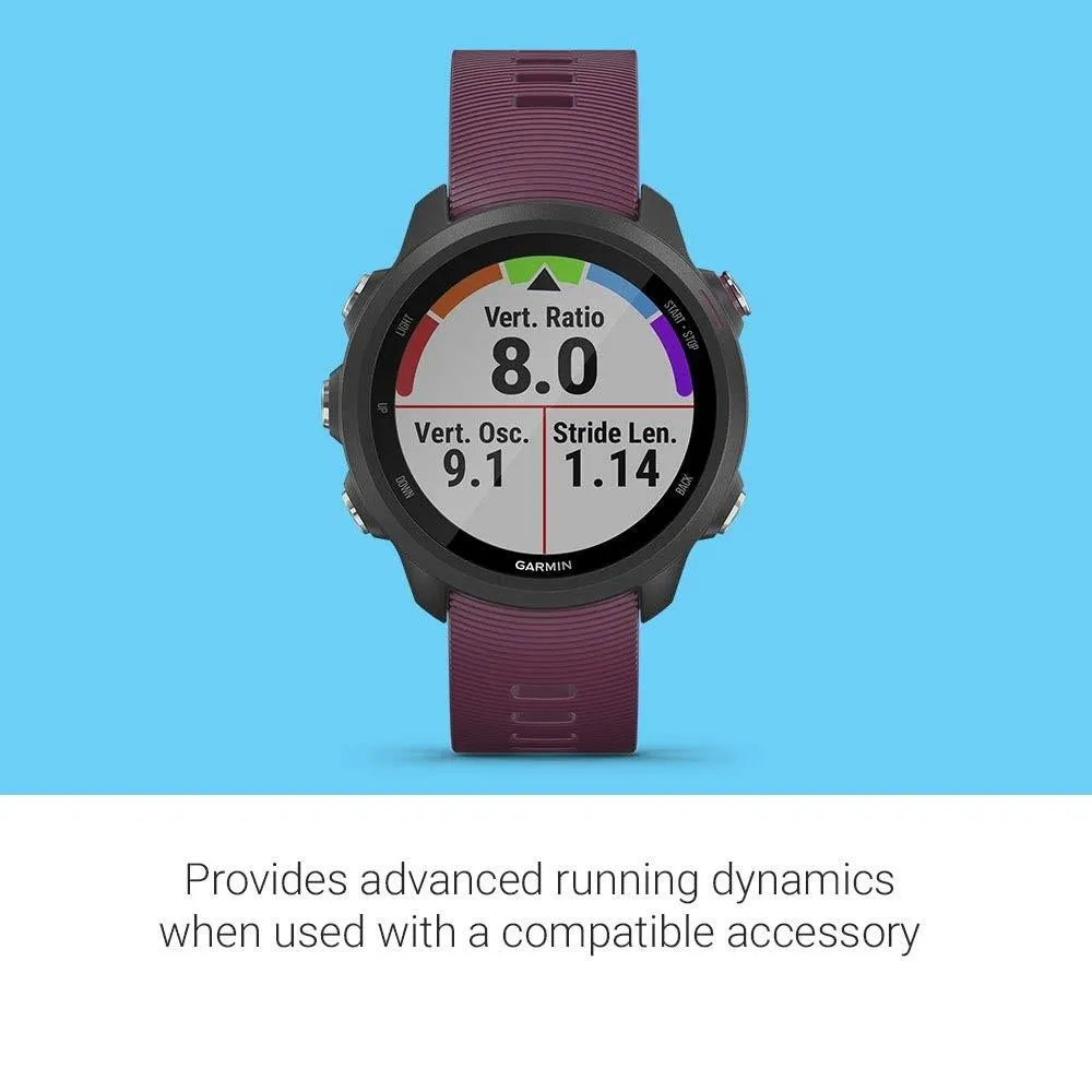 Garmin Forerunner 245 Berry Band GPS Running Advanced Dynamics Smart Watch - 010-02120-01