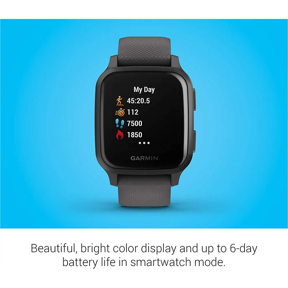 Garmin  Venu Sq Shadow Gray Silicone Band Digital Dial GPS Smartwatch - 010-02427-00