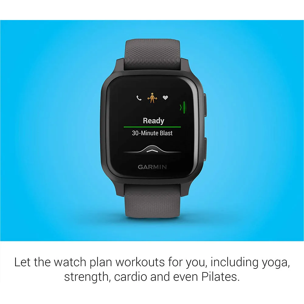 Garmin  Venu Sq Shadow Gray Silicone Band Digital Dial GPS Smartwatch - 010-02427-00
