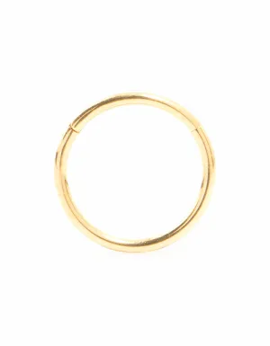 Gold Plated Titanium Thin Clicker Ring 8 mm