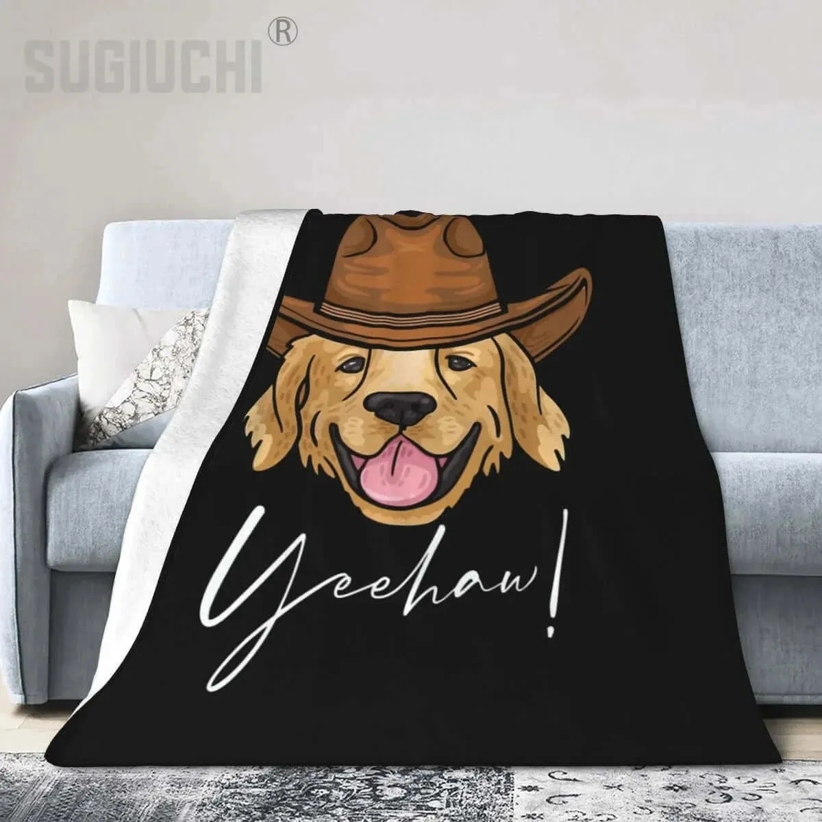 Golden Retriever Dog Fleece Blanket