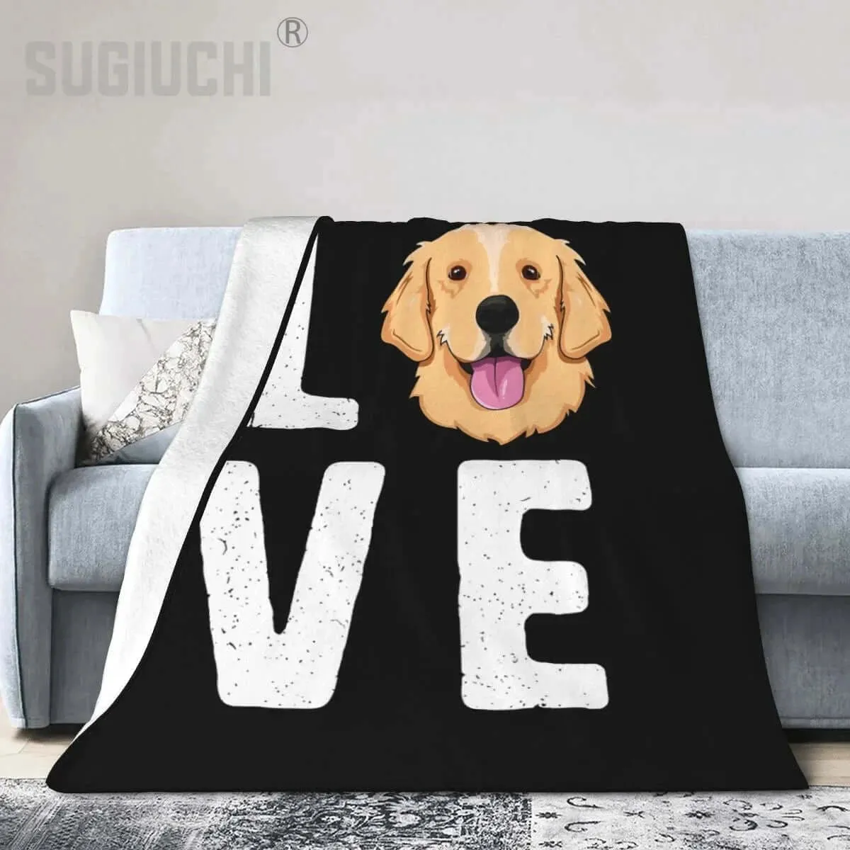 Golden Retriever Dog Fleece Blanket