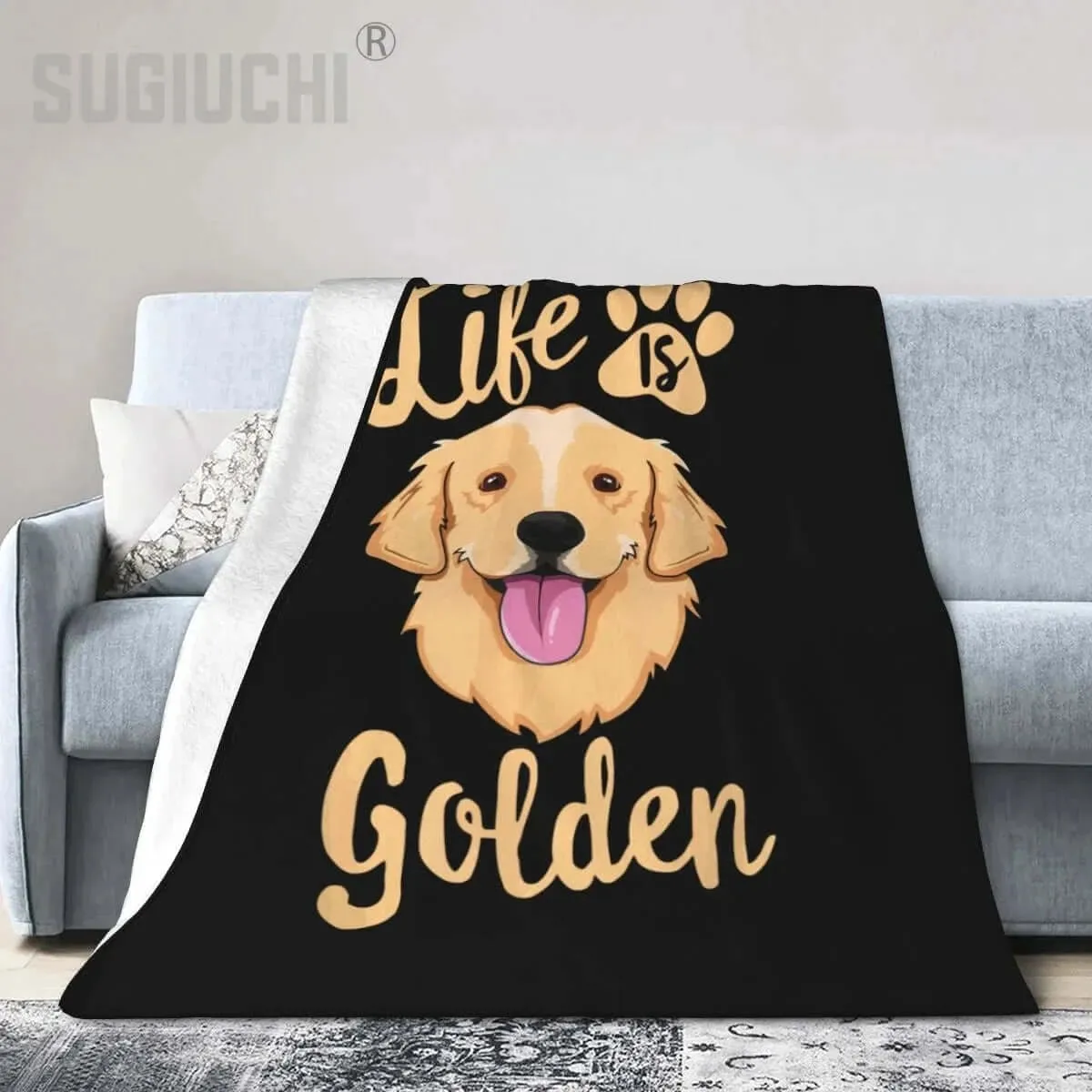Golden Retriever Dog Fleece Blanket