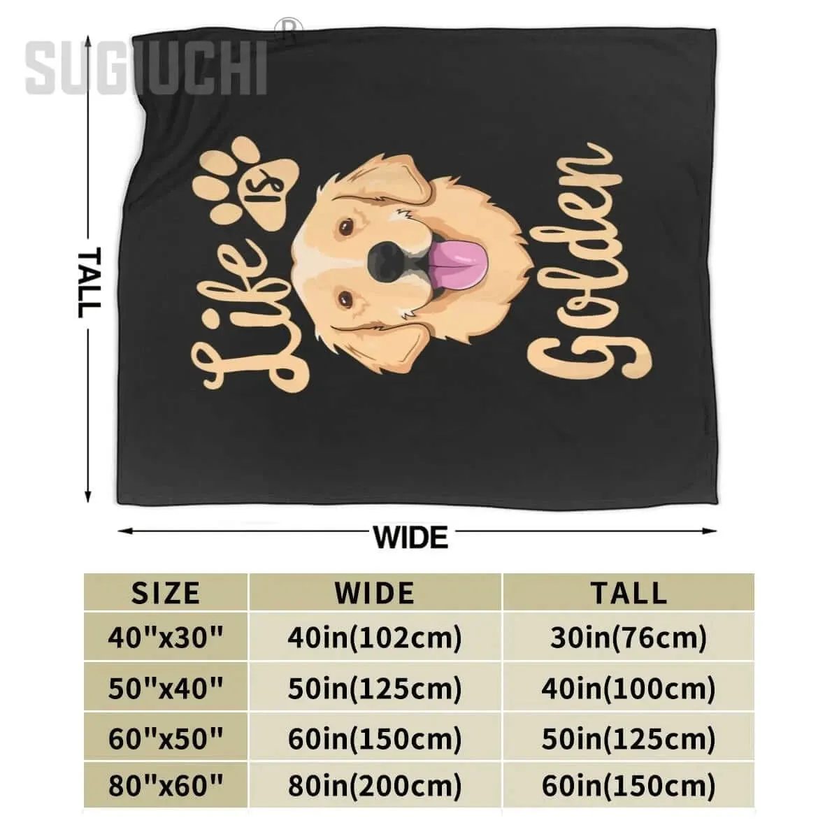 Golden Retriever Dog Fleece Blanket