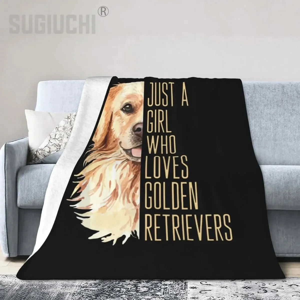 Golden Retriever Dog Fleece Blanket