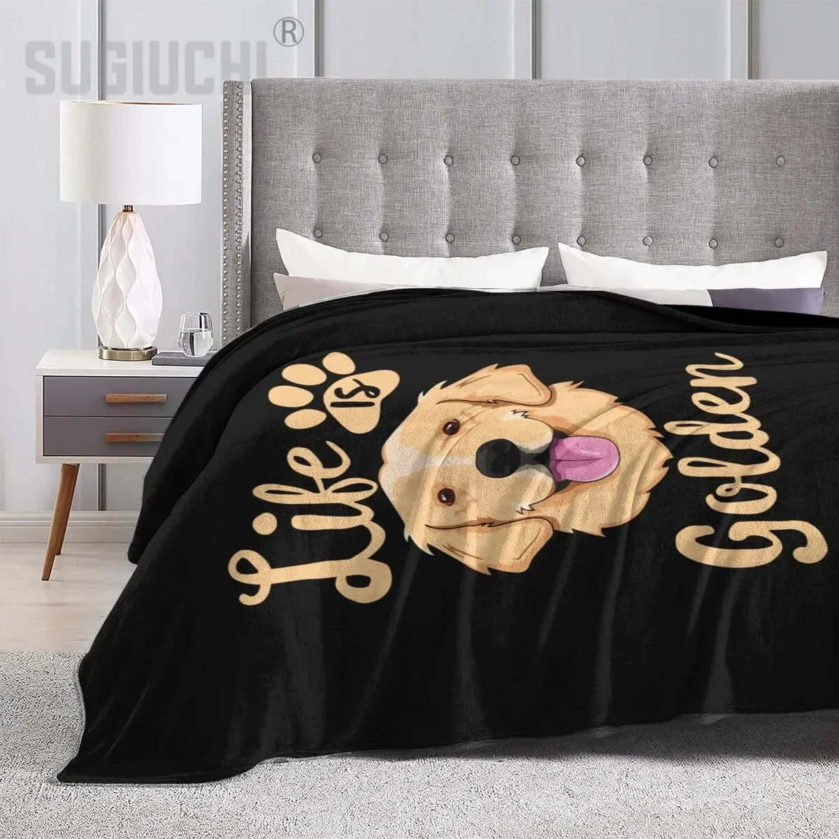 Golden Retriever Dog Fleece Blanket
