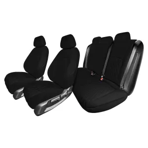 Honda Civic 2016 - 2025 Sedan Full Set Seat Covers (Solid Rear) - Black Ultraflex Neoprene