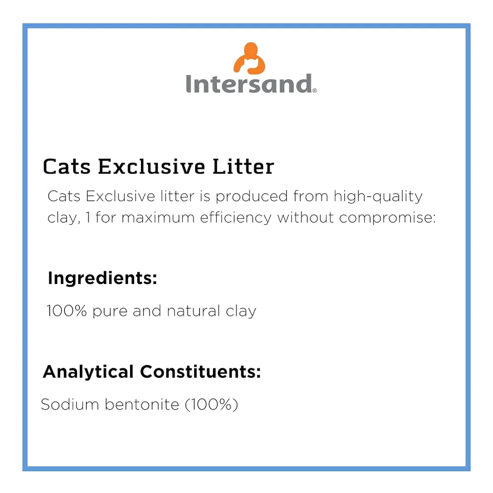 Intersand Cat's Exclusive Sodium Bentonite Clumping Unscented Cat Litter