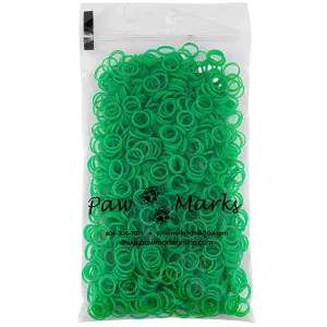 Latex Dog Hair Bands 5/16" Medium Weight Hot Green by PawMarks