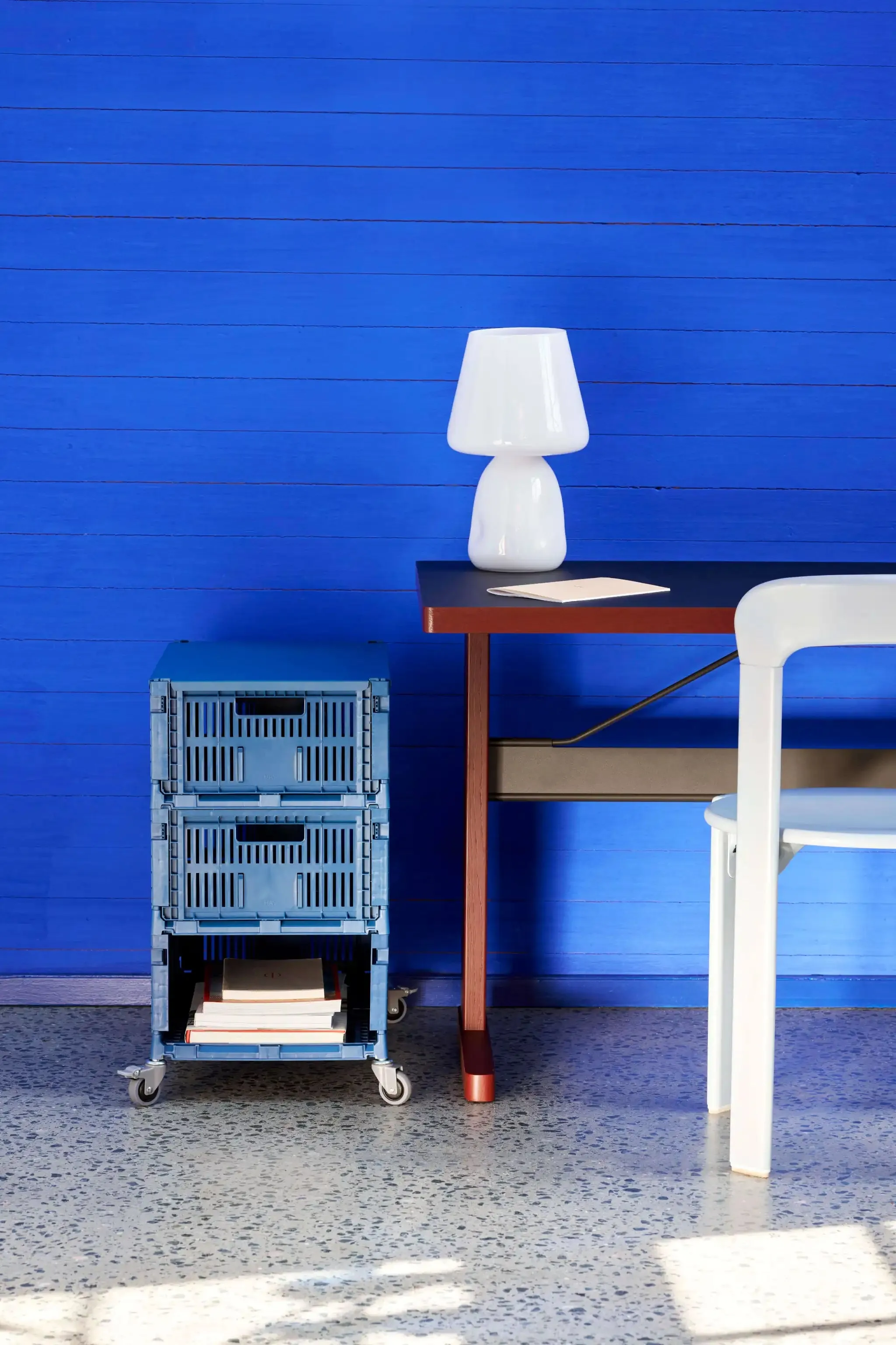 Lid for Colour Crate | Large | Off White | Powder Coated Steel | by HAY